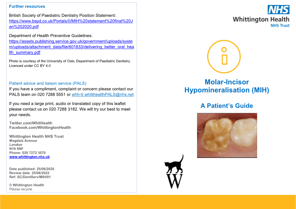 Molar-Incisor Hypomineralisation (MIH)