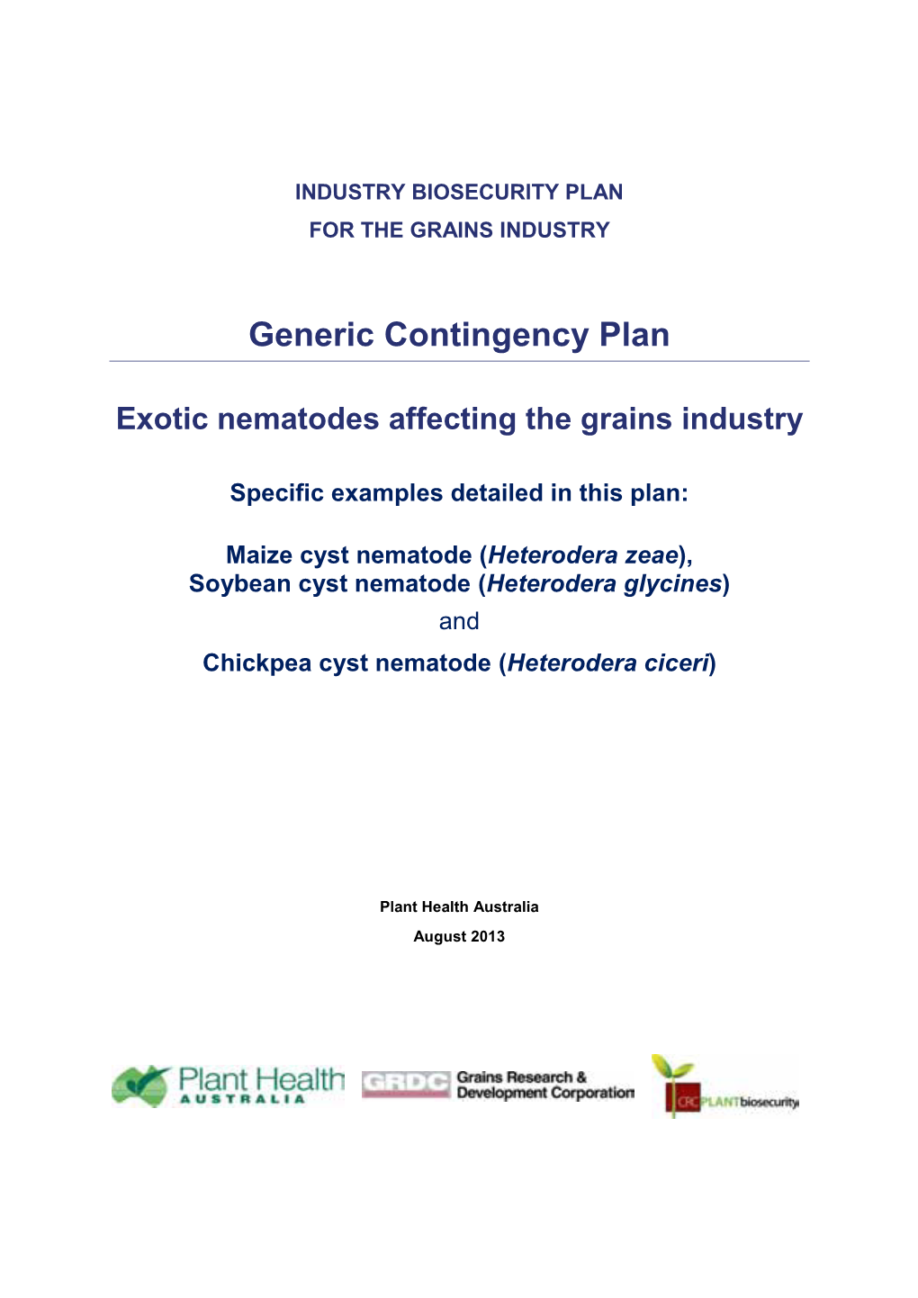 Exotic Nematodes of Grains CP