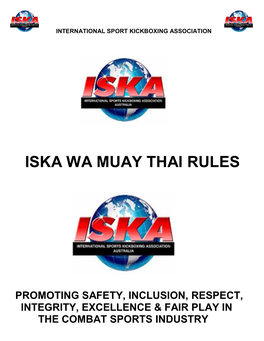 Iska Wa Muay Thai Rules
