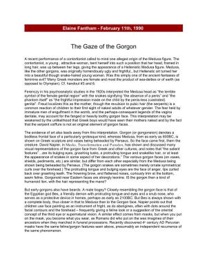 The Gaze of the Gorgon