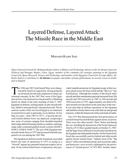 NPR 9.2: Layered Defense, Layered Attack: the Missile Race in The