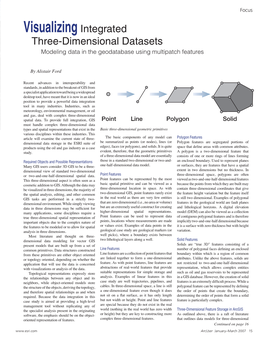 Visualizing Integrated Three-Dimensional Datasets Modeling Data in the Geodatabase Using Multipatch Features