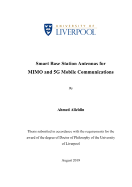 Smart Base Station Antennas for MIMO and 5G Mobile Communications