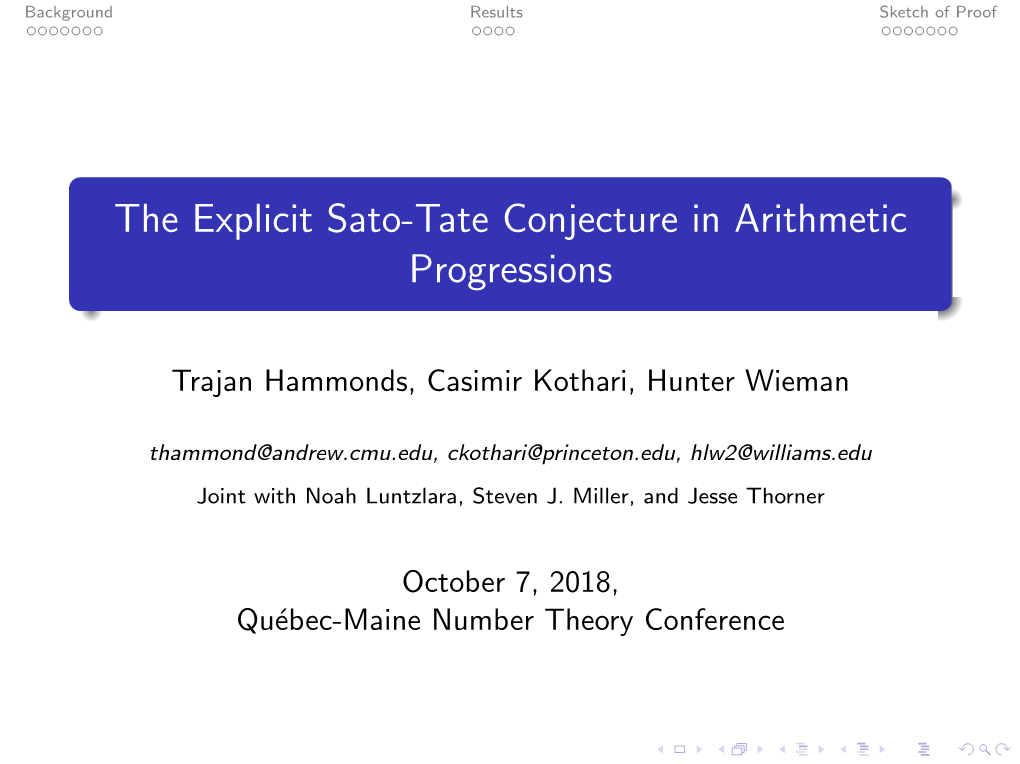 The Explicit Sato-Tate Conjecture in Arithmetic Progressions