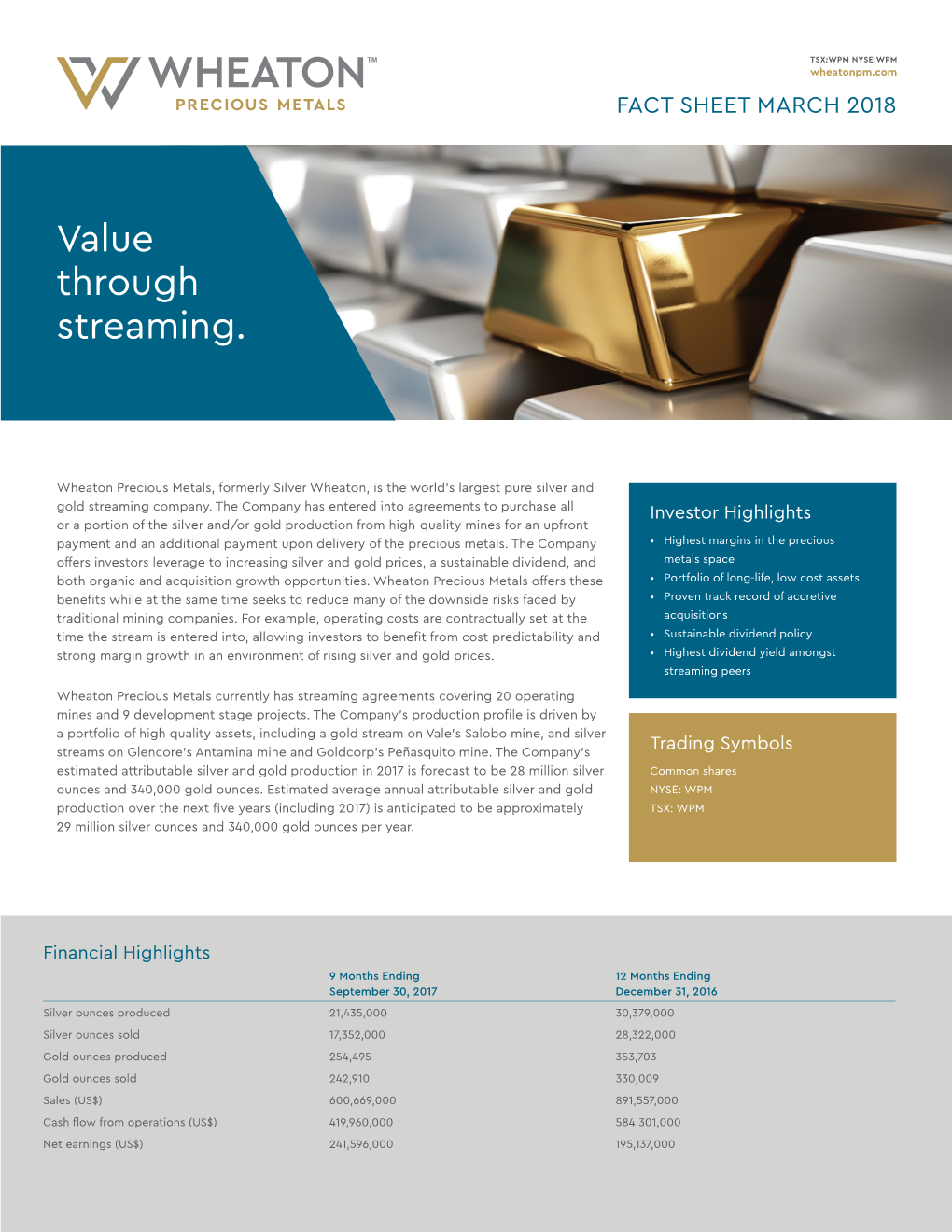Value Through Streaming