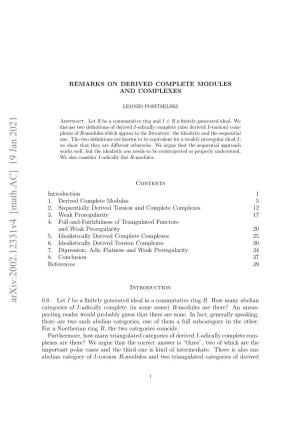 Remarks on Derived Complete Modules and Complexes
