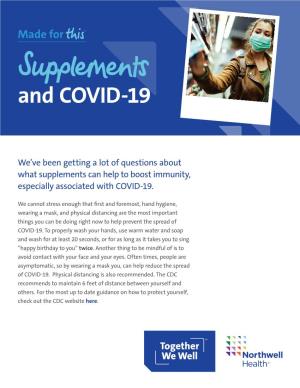 Supplements and COVID-19