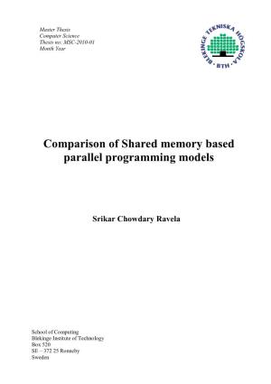 Comparison of Shared Memory Based Parallel Programming Models