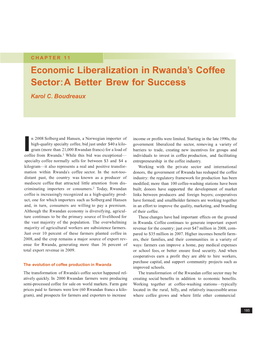Economic Liberalization in Rwanda's Coffee Sector