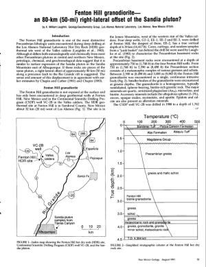 Fenton Hill Granodiorite Is One of the Most Distinctive Dera