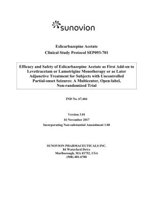 Study Protocol SEP093-701