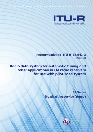 Recommendation ITU-R BS.643-3 (05/2011)