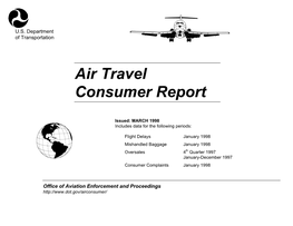 Air Travel Consumer Report