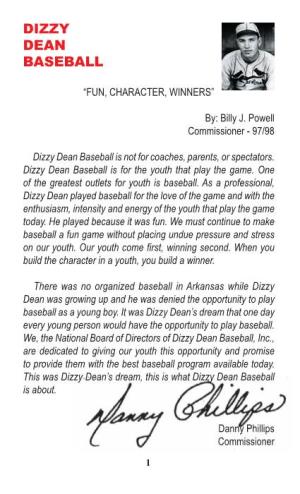 Mississippi Dizzy Dean Baseball
