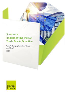 Implementing the EU Trade Marks Directive