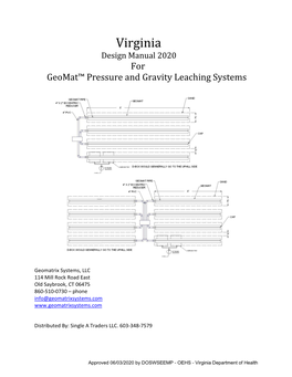 Design Manual 2020 for Geomat™ Pressure and Gravity Leaching Systems