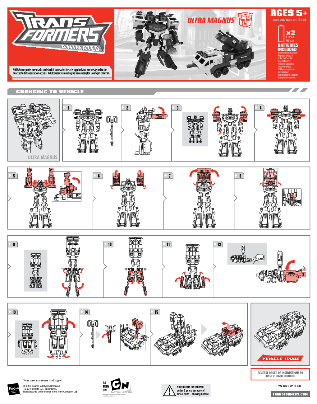 Transformers Animated Ultra Magnus Instructions