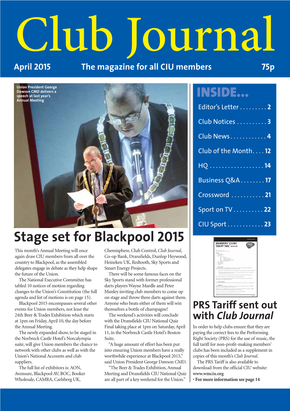 Stage Set for Blackpool 2015