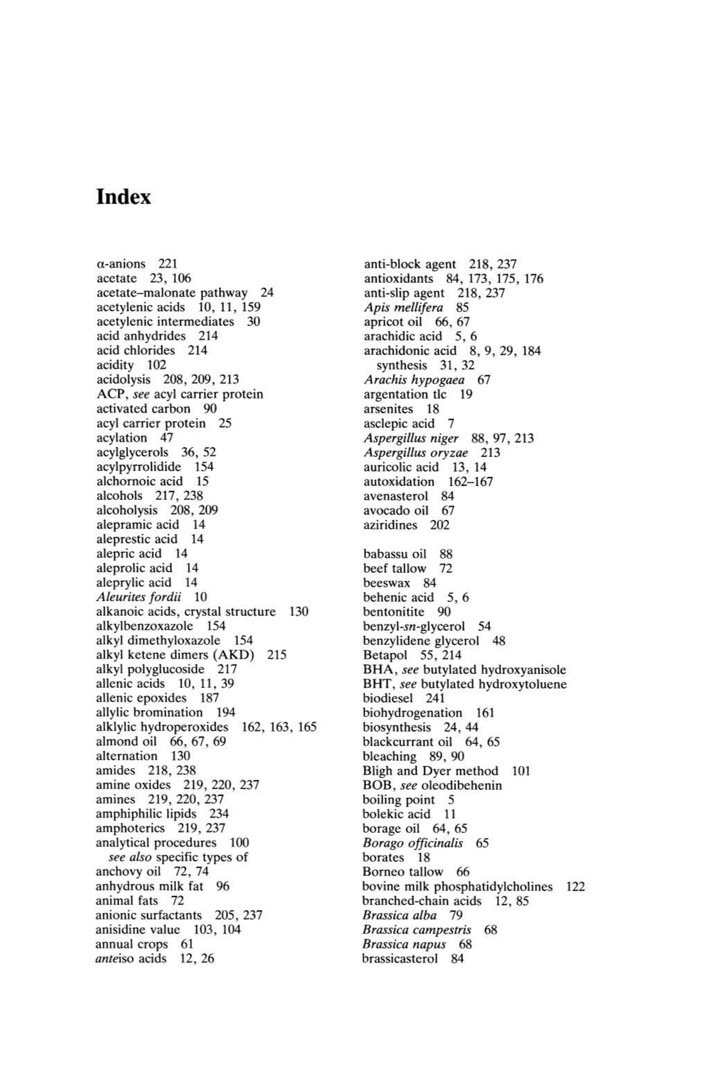 A-Anions 221 Acetate 23, 106 Acetate-Malonate Pathway 24