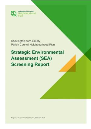 Strategic Environmental Assessment (SEA) Screening Report