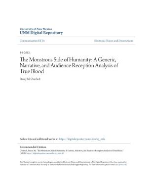 A Generic, Narrative, and Audience Reception Analysis of True Blood Stacey M
