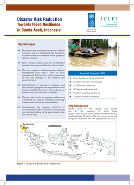 Disaster Risk Reduction Towards Flood Resilience in Banda Aceh, Indonesia