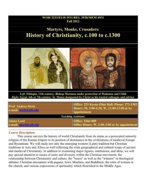History of Christianity, C.100 to C.1300