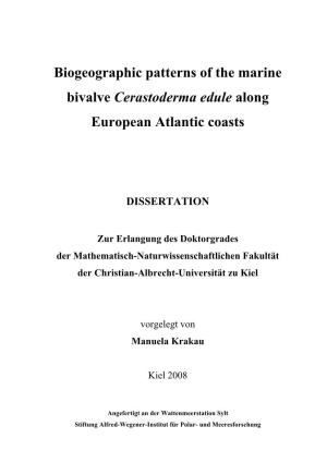 Biogeographic Patterns of the Marine Bivalve Cerastoderma Edule Along European Atlantic Coasts