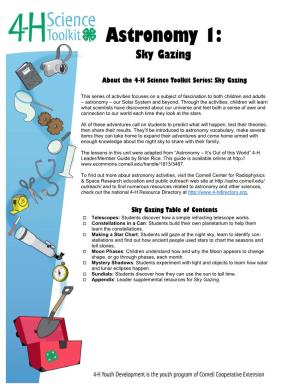 Astronomy 1: Sky Gazing