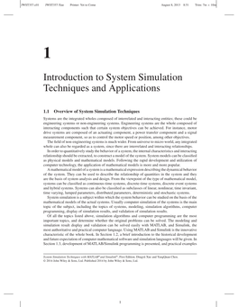 Introduction to System Simulation Techniques and Applications
