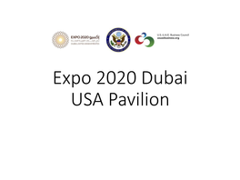Expo 2020 Dubai USA Pavilion Agenda