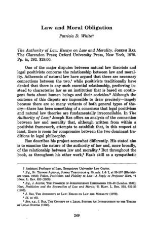 Essays on Law and Morality. JOSEPH Raz. the Clarendon Press; Oxford University Press, New York, 1979