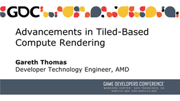 Advancements in Tiled-Based Compute Rendering