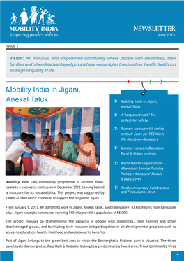 NEWSLETTER Mobility India in Jigani, Anekal Taluk 1