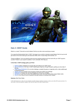 Halo 3: ODST Guide