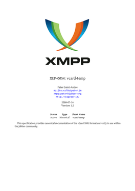 XEP-0054: Vcard-Temp