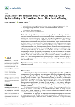 Evaluation of the Emission Impact of Cold-Ironing Power Systems, Using a Bi-Directional Power Flow Control Strategy