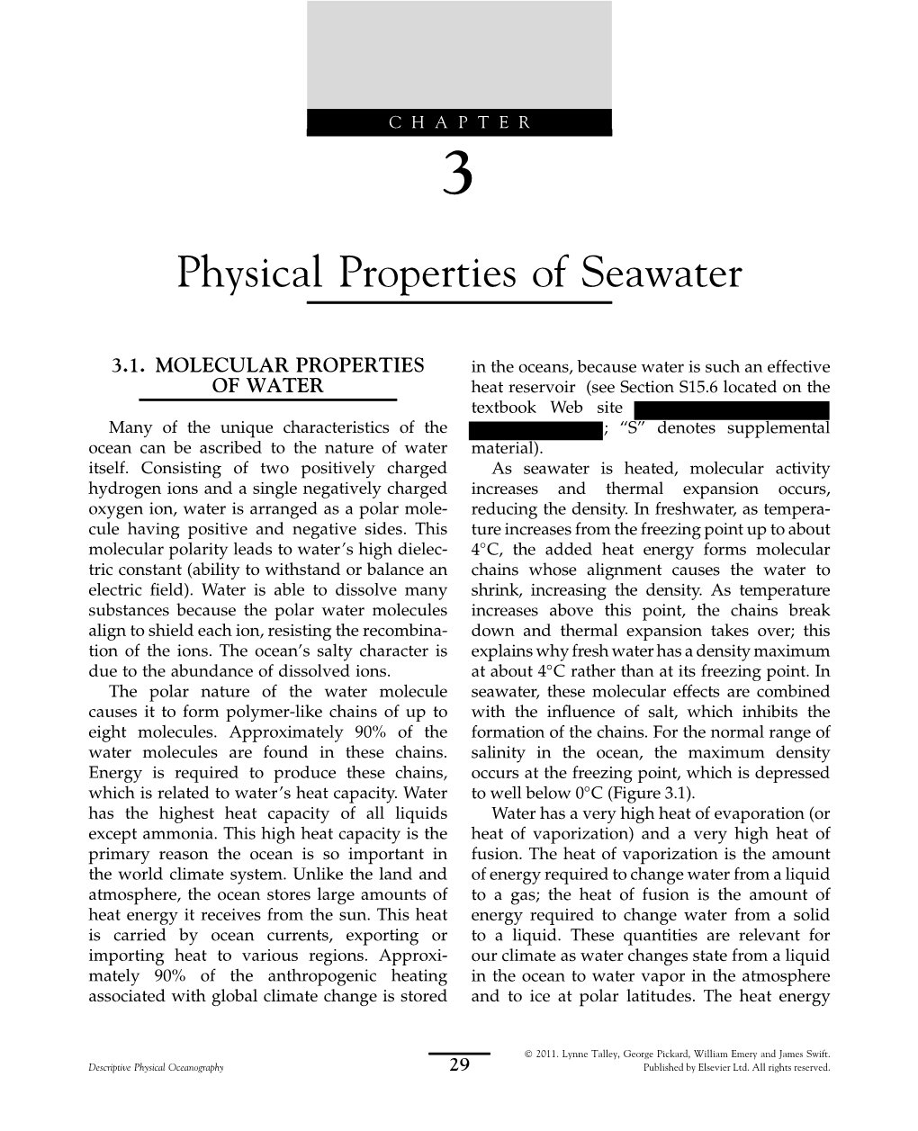 Physical Properties of Seawater