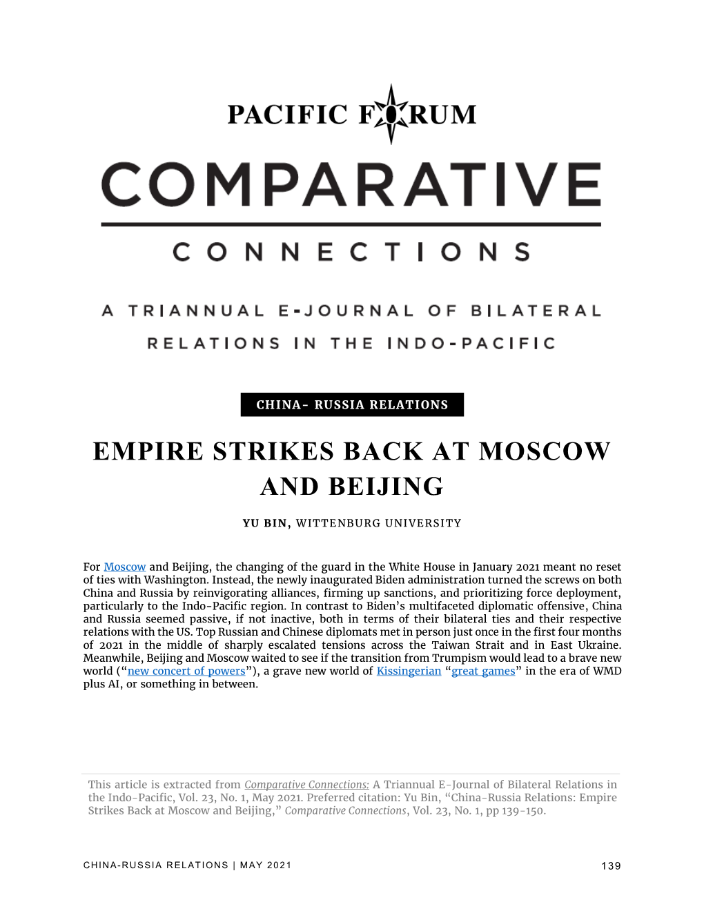 Empire Strikes Back at Moscow and Beijing