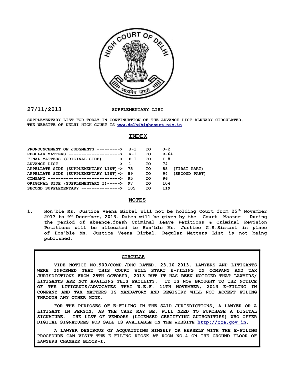 27/11/2013 Notes