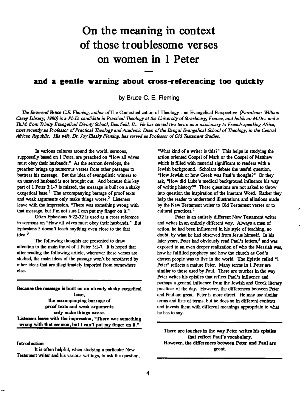 Priscilla Papers Vol. 5, No. 3 (Summer 1991)