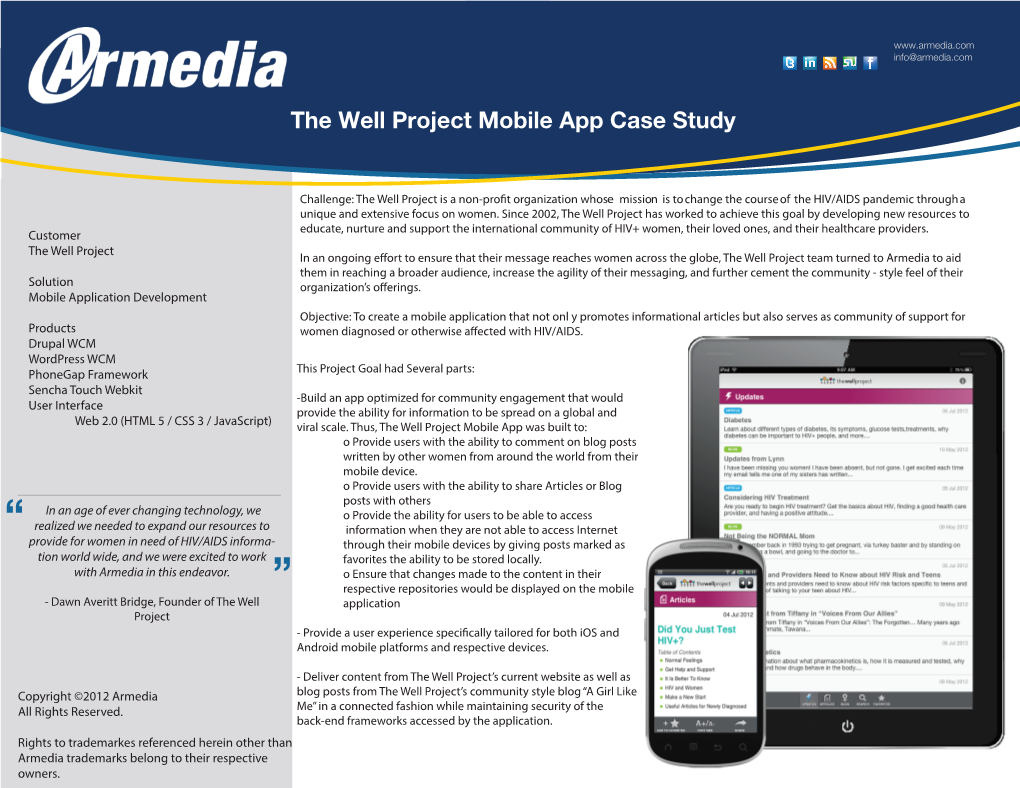 The Well Project Mobile App Case Study