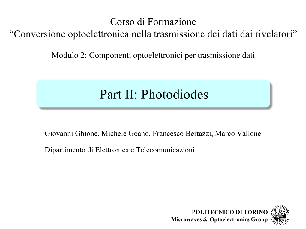 Lab 4: Pn and Pin Photodiodes