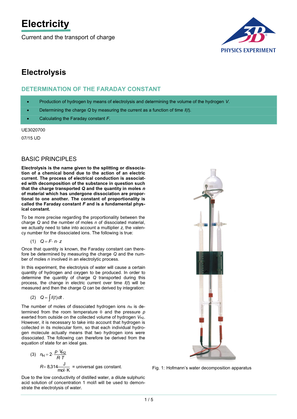 Electrolysis