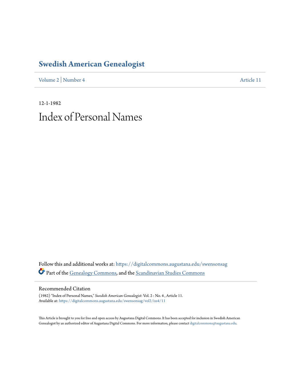 Of Personal Names