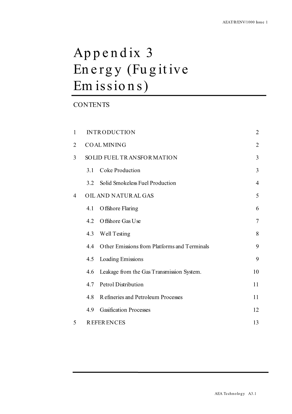 Fugitive Emissions)