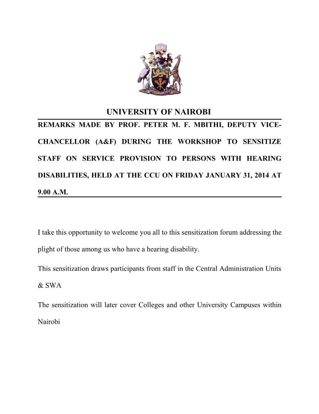 University of Nairobi s2