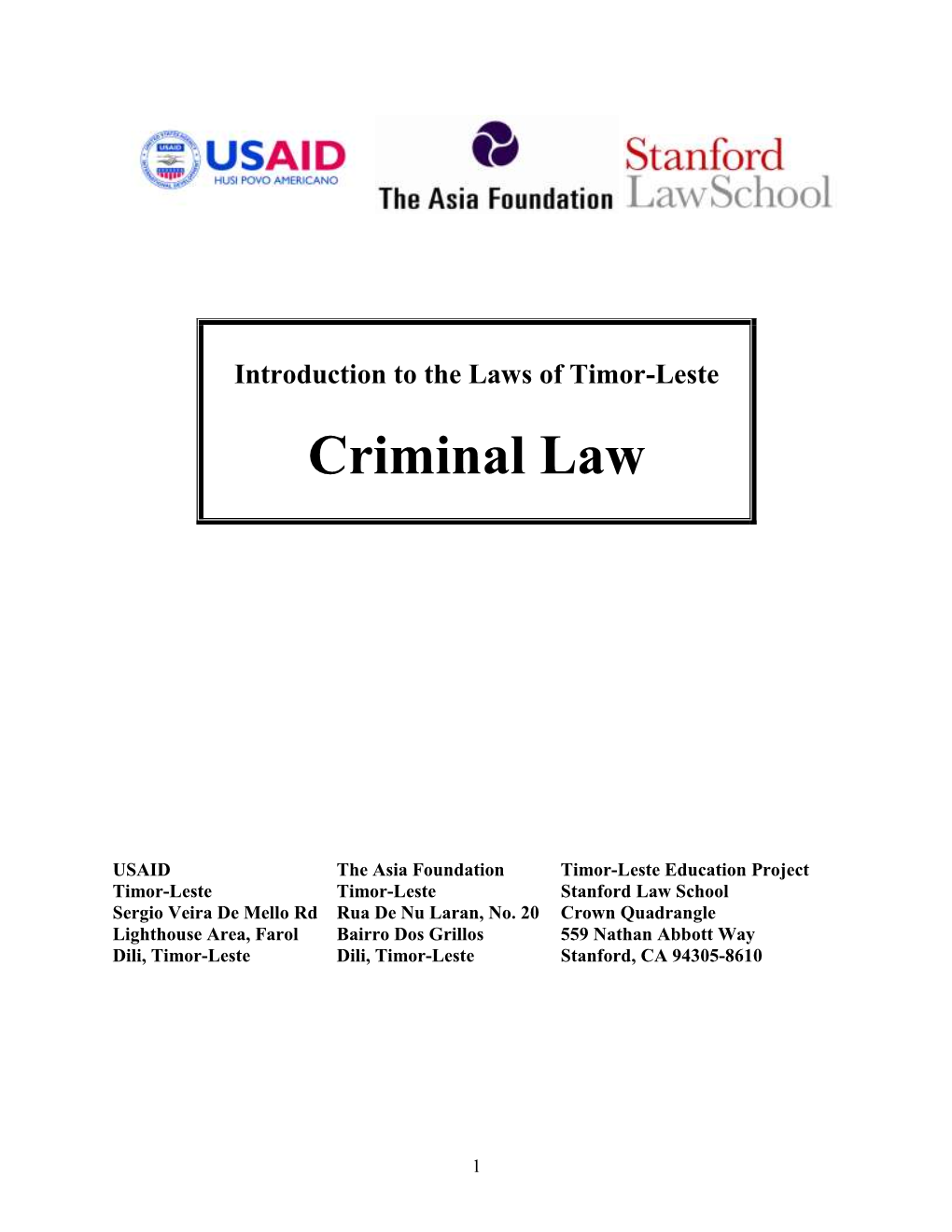 Criminal Law