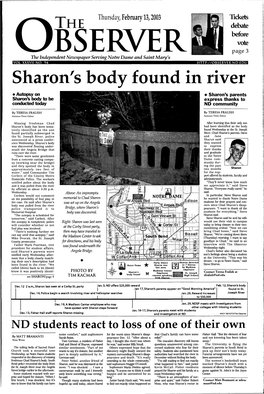 Sharon's Body Found in River