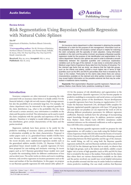 Risk Segmentation Using Bayesian Quantile Regression with Natural Cubic Splines